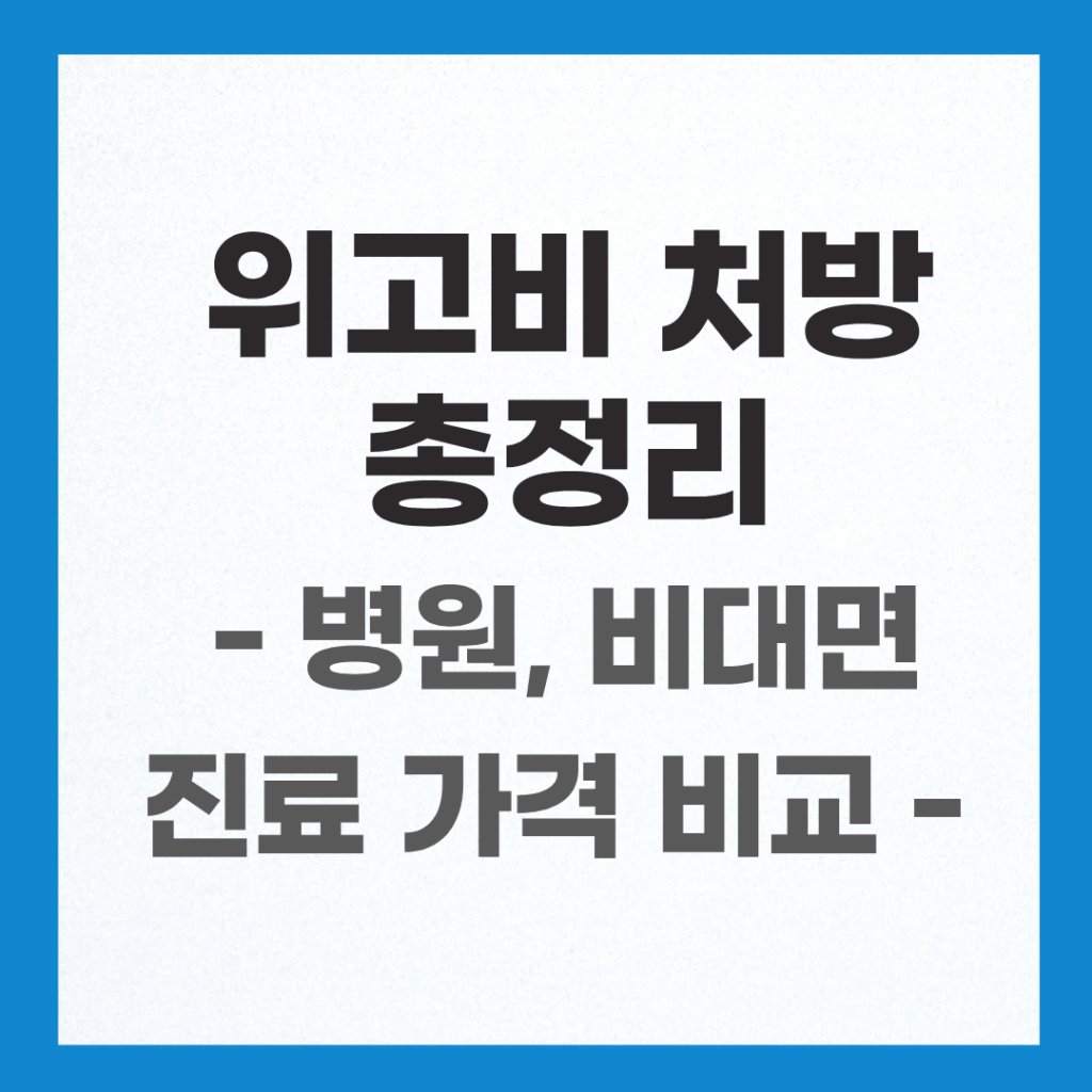위고비 처방 병원 기준 및 비대면 진료 가격 비교 가이드 2 비대면 진료 앱을 통한 위고비 처방 기준 및 비급여 약제비 가격 비교 가이드